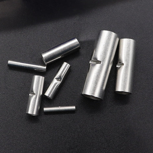 284PCS Non Insulated Butt Connectors Assortment Kit - Tinned Red Copper 26-6 Gauge Crimp Connectors