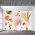 lnzCzhyre Custom Size Wall Sticker Mural Popcorn Pizza Candy Corn and Broccoli for wall Decoration peelandstick wall