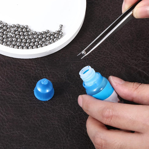ZEYIYER 100 (0.16"/4mm) PCS Paint Mixing Balls, Metal Balls Stainless Steel Ball Bearings for Model Mixing and Stirring