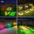 2 Pack 9 intelamp Solar Pathway Lights Outdoor, Color Changing with Remote Control, Dusk to Dawn Solar Powered