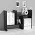 MASAKA B&W Japanese Style Desktop Organizer, Double H Plants Display Shelf, Adjustable Stackable Office Supplies