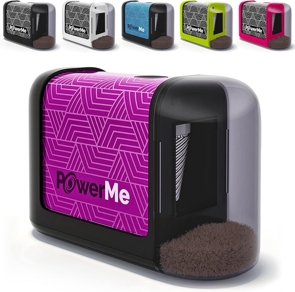 Electric Pencil Sharpener - Battery Powered for Kids, School, Home, Office, Classroom, Artists (Purple)