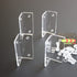 4 x Angled L Brackets, Clear Right Angle Bracket, Polished Clear Transparent Acrylic + 20x M5 Bolts, Corner