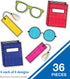 Schoolgirl Style Light Bulb Moments 36pc Let's Read! Bulletin Board Cutouts, Colorful Books, Bookmarks, Reading Glasses, Reading Comprehension Cutouts for Bulletin Board, Language Arts Classroom Décor