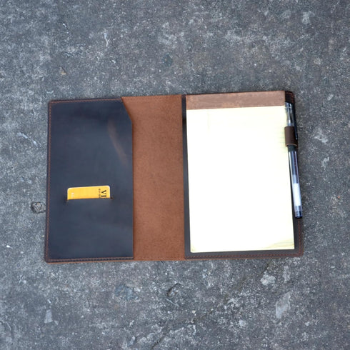 Leather Cover Compatible with Tops - Legal Pad Writing Steno Pads, 5" x 8", Distressed Genuine A5 Leather Cover