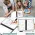 SAYEEC Portable Whiteboard Notebook, Dry Erase Board with 3 Colors Fineliner Pens and Blue PU Cover