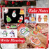 Cholemy 36 Sets Christmas Notepad Holiday Ballpoint Pens with Ribbon, Winter Holiday Theme Sticky Note Set