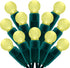 SWEET SHINE 100 Warm White Raspberry One-Piece LED Christmas Lights, 33 ft Green Cord