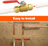 Push Fit Ball Valve, 2 Pack 1/2" Push-Fit Full Port Ball Valve with Disconnect Clip for Water Shut Off