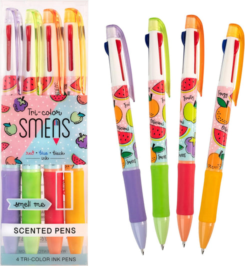 Tri-Color Smens, Scented Pens, 4 Count