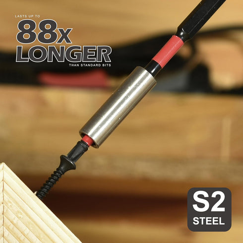 Anti-slip Hex Impact Magnetic Screwdriver Bits Set, 40 Pack 1/4 Inch Hex Shank Phillips Cross Bits with Impact Bit