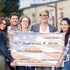 Giant Check 2 Pieces Fake Large Blank Presentation Checks for Donations, Fundraisers, Awards, Prizes (30 x 16 Inch)