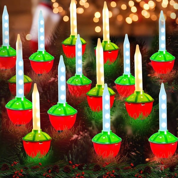 Christmas Multicolor Bubble Lights Set, 15.5Ft Vintage Bubble String Lights with 16