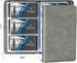 MaxGear Business Card Organizer, Portable Holder for 240 Cards, Professional PU Binder File Storage, Dark Gray