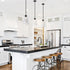 8 1-Light Hammered Edvivi Matte Black Pendant Light, in. Mini Hanging Light Fixture with Glass Shade, Adjustable