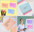 Lined Self Stick Post-it Notes, 6 x 8 in, 8 Pack Large Ruled Stickies, Strong Adhesive, 50 Sheets/Pad for Home, Office,