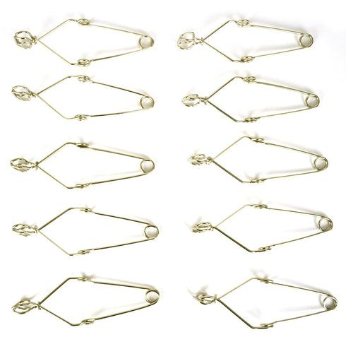 Eisco Labs Stoddard Test Tube Clamp, Stainless Steel with Finger Grips, 6" Length - Lab Pack of 10