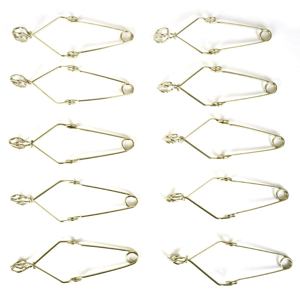 Eisco Labs Stoddard Test Tube Clamp, Stainless Steel with Finger Grips, 6" Length - Lab Pack of 10