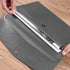 Enyuwlcm PU Leather A4 File Folder Document Holder with Snap Closure for Receipt Contract, Gray