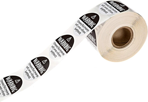 Black and White Adorable Warning Extreme Happiness Labels / 500 Cute Small Business Package Stickers / 1.5" Labels for