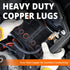 Wirefy 2/0 Gauge 3/8" Wire Lugs, Copper Cable Lugs, Battery Wire Connectors, 10 PCS Ring Terminals