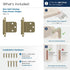 Amerock BPR3417BBZ Cabinet Hinge | 3/8 in Inset Non-Self Closing Face Mount | Golden Champagne | 1 Pair