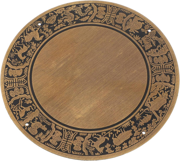 Copper Zodiac Decorative Backplate for Wooden Boxes Vintage Style Faceplate for Console