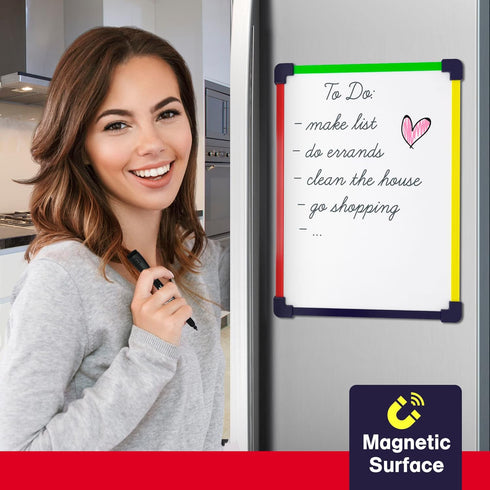 ScribbleDo Magnetic Dry Erase Board for Kids, Whiteboard 9”x12” for Writing Learning & Drawing Art Educational Toy