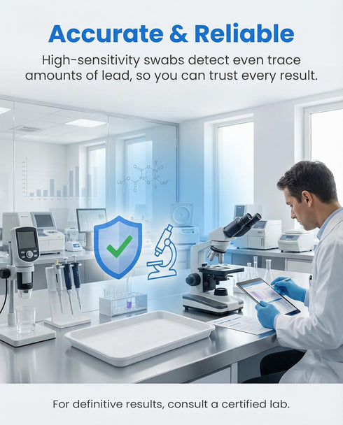 voltrish 30 PCS Lead Test Kit for Dishes, Premium Water Activated at-Home Lead Testing Swabs, Fast & Accurate Detection