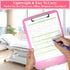 Think2Master Heavy Duty Pink Plastic Storage Clipboard with Pencil Holder, 25% Heavier & Sturdier for Nurses