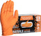 ForPro Heavy Duty Disposable Nitrile Gloves | Orange, 8 Mil, Industrial Grade, Latex-Free, 100-Count