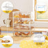 Awelov Countertop, 4 Bread Box for Kitchen Layers Pastry Display Case with Magnetic Door, Adjustable Clear Bread