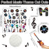Back to School Musical Notes Rock Record Cutouts, Music Party Classroom Decorations for Kids