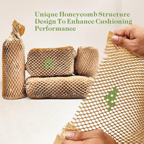 Packing 15" 168' Packaging Honeycomb Paper, x Honeycomb Cushioning Wrap Roll for Moving Shipping Gifts, Recyclable