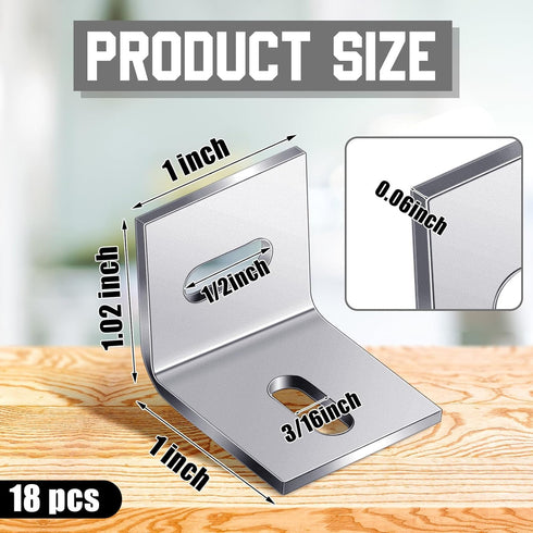 Dunzy 36 Pcs 1x1 Inch Heavy Duty Wood Table Top Expansion Bracket Steel Z Clips Fastener Connector Table Top Fasteners Woodworking Fasteners Hardware Mounting Tabletop Connector Bracket, Silver