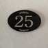 StayMax Locker Number Signs, Self-Adhesive Tape Door Sign, Black Numbers (1-25)