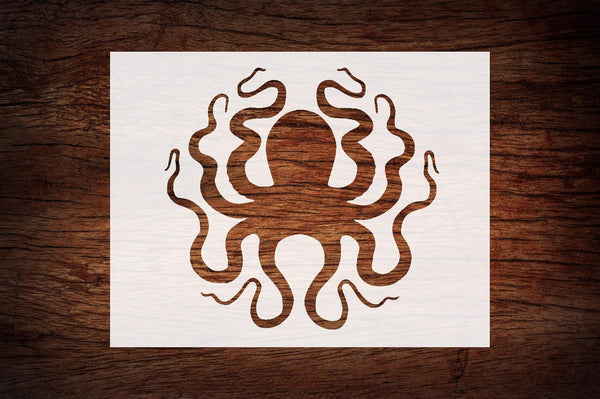 Reusable Octopus Cthulhu Squid Stencil 11" x 8.5" - Durable Crafting Tool for Various Projects