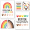 Hadley Designs Diversity Posters for Classroom Elementary, Inclusive Everyone Is Welcome Decor, Rainbow Multicultural