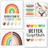 Hadley Designs Diversity Posters for Classroom Elementary, Inclusive Everyone Is Welcome Decor, Rainbow Multicultural