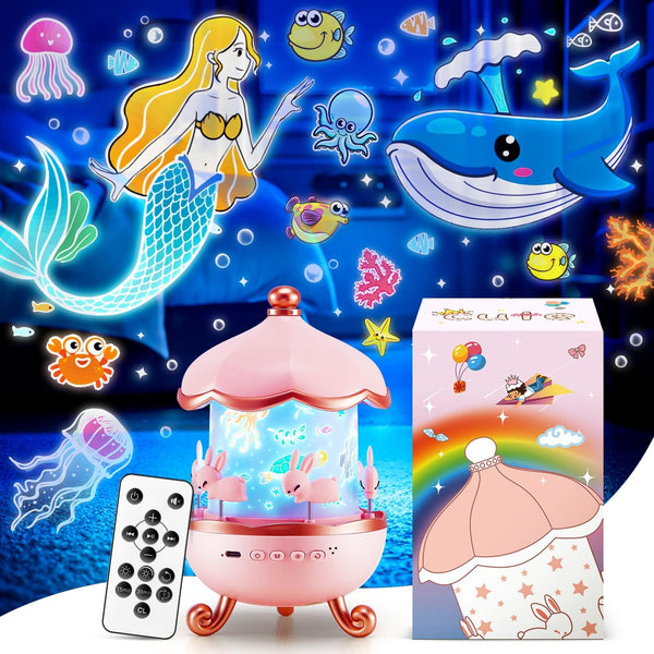 One Fire Princess Gifts for Girls Toys, 15 Music+15 Films+315 Colors Night
