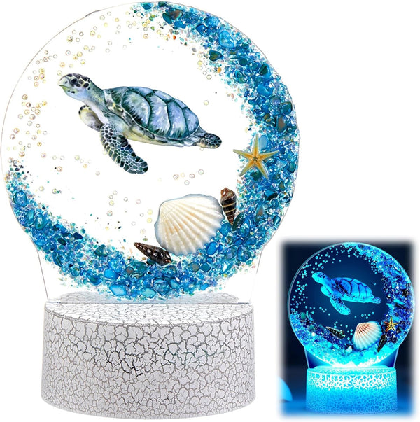 Baquler Ocean Sea Turtle Night Light LED Desk Lamp 16 Color Change