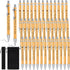 Bible Verse Ballpoint Pen, Wood Bamboo Christian Pen, Retractable Inspirational Scripture with Velvet Bags (60 Pcs)