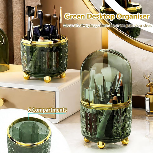 GOTOBA 360 Countertop Rotating Dust-Proof Multi-Purpose Storage Organizer - Perfect for Silverware, Utensils (Forks