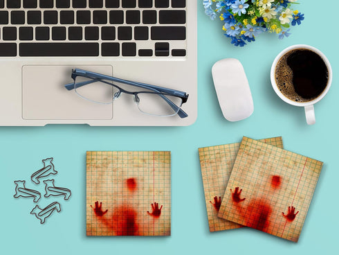 Butler in the Home Sticky Notes, 12 Pack 3"x3", 50 Sheets/Pad, Scary Bloody Handprints Memo Pads