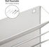 Mind Reader 5-Tier Vertical File Storage Desktop Organizer, Wall Mount, White Metal Mesh
