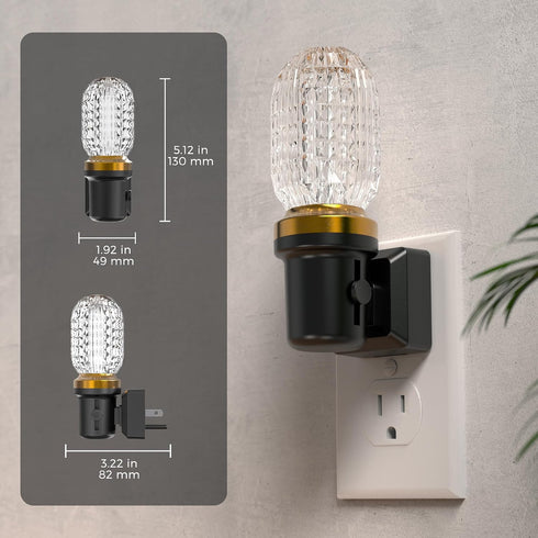 Dimmable 3000K 1-Pack L LOHAS LED Night Lights Plug into Wall, Plug in Night Light with Light Sensor, Night Light, LED
