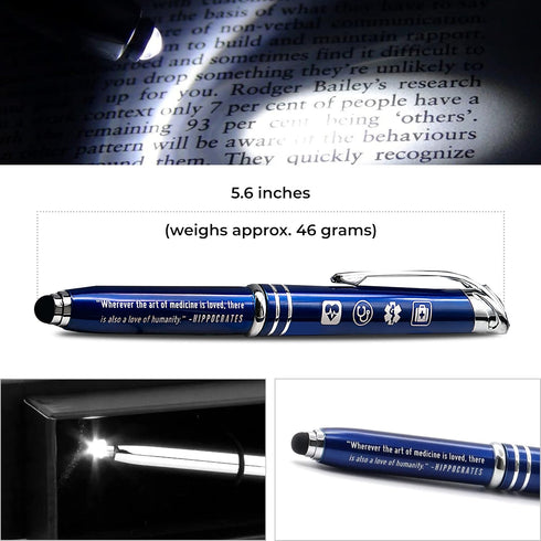 Inkstone Medical Inspirational Gift Pen with Quote: "Wherever the Art of Medicine is Loved, There is Also a Love of