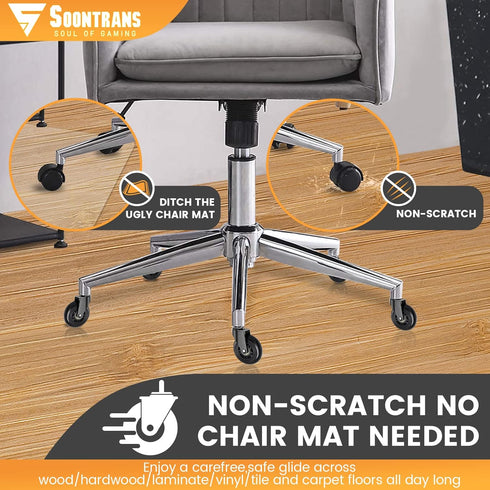 Soontrans Office Chair Wheels, Set of 5, Heavy Duty Rollerblade Replacement Casters for Carpet and Wood Floors