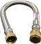 EZ-Fluid 3/4" Compression x 3/4" FIP x 24" Braided Flexible Stainless Steel Water Heater Connector Supply Line (1-Pack)