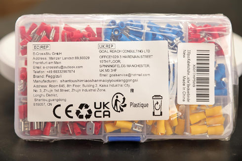 330PCS Crimp Connectors, 2.8mm 4.8mm 6.3mm Male and Female Spade Connector Kit, 15 Types